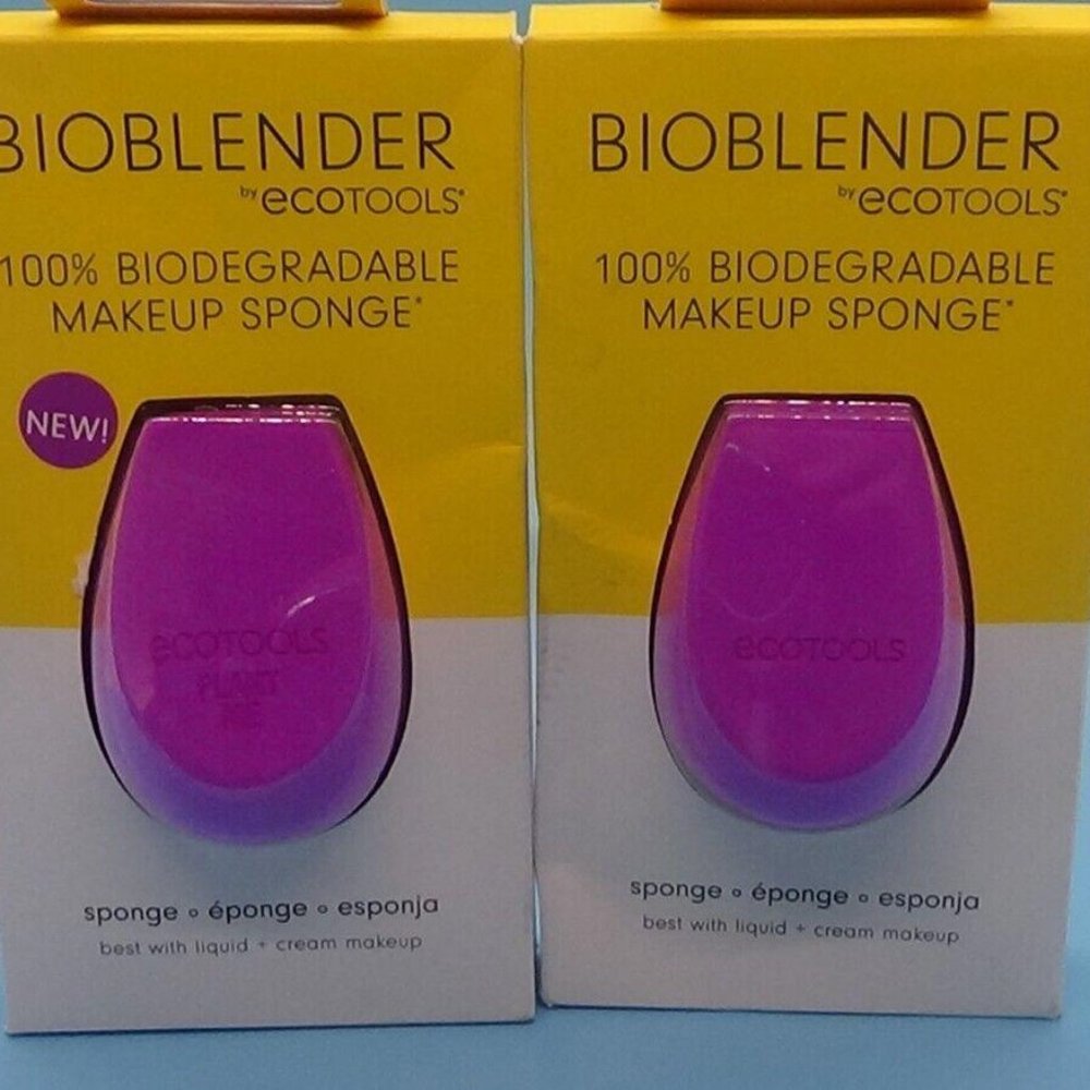 2x~ECOTOOLS~Bioblender 100% Biodegradable Makeup Sponges~Purple~NIB~